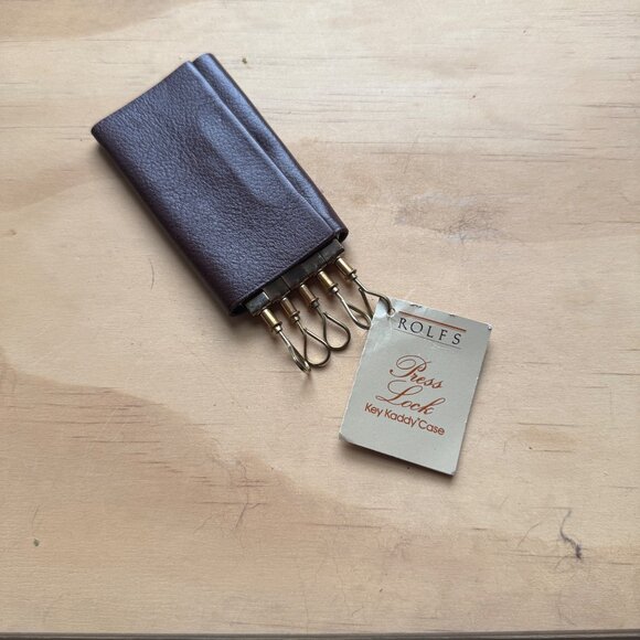 Rolfs Leather Press Lock Key Kaddy Case - Picture 1 of 4